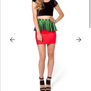 BlackMilk Watermelon Peplum Skirt M